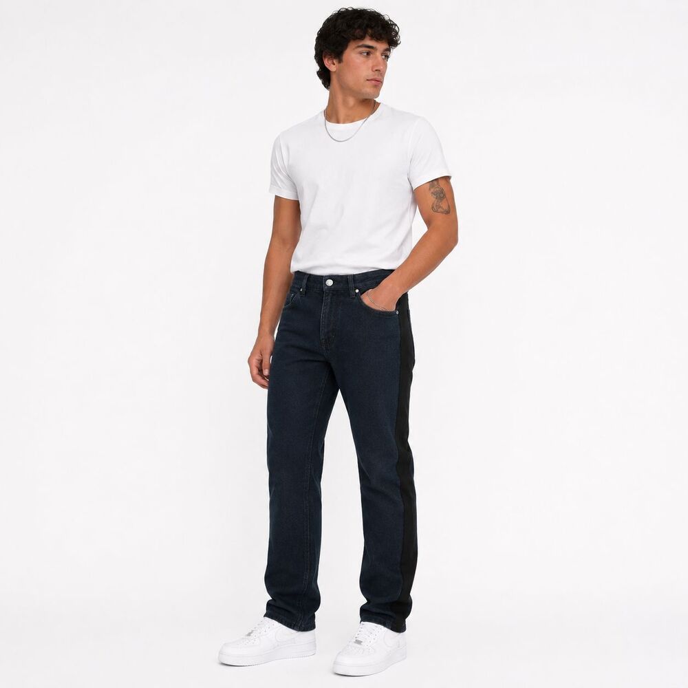 GXG Men's Color Block Dark Wash Stretch Slim Straight Jeans Size M 170/76A